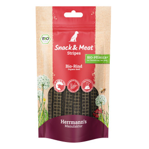 Herrmann's Manufaktur - Canine Adult Snack Meat Stripes Bio Rind